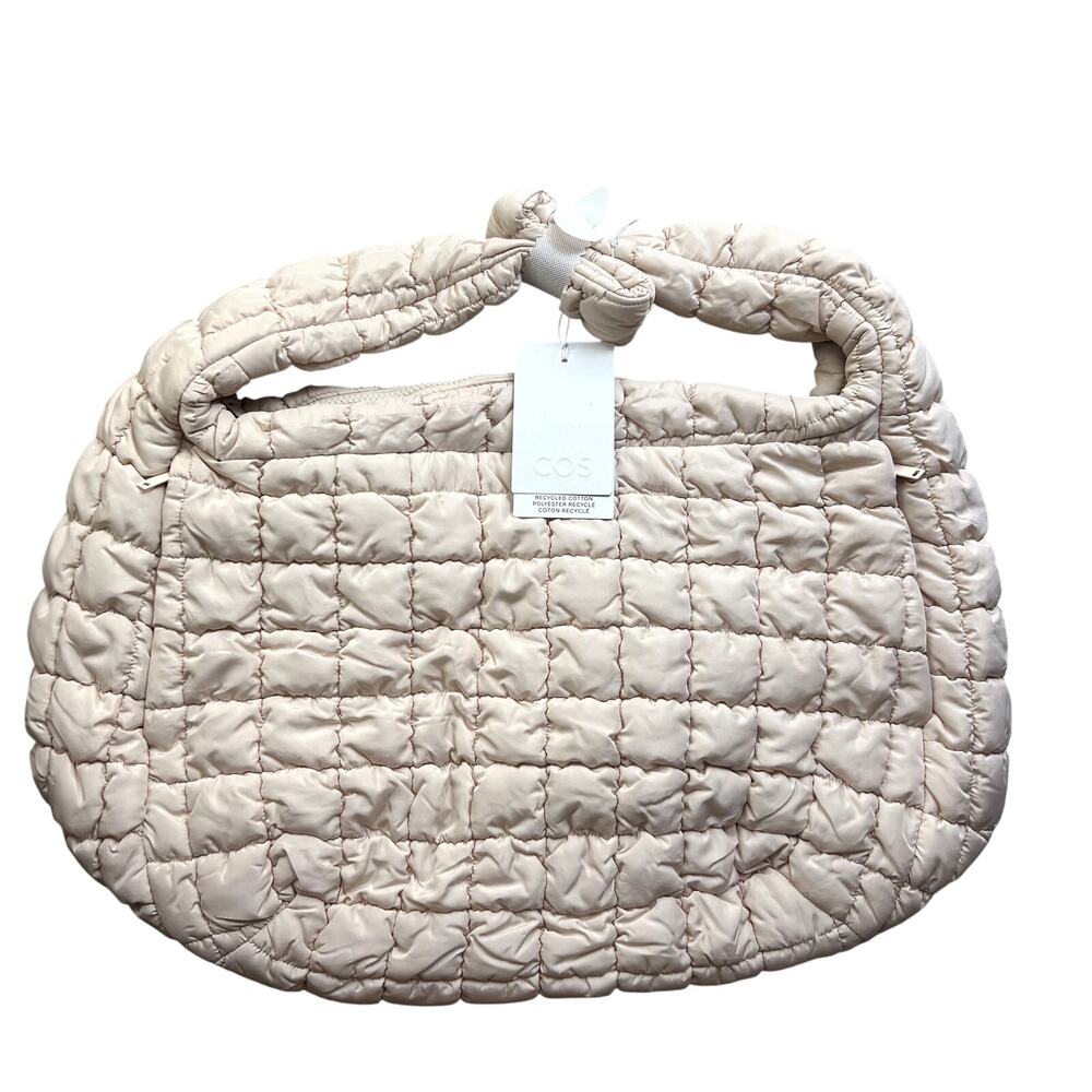 COS Quilted Hobo Bag beige